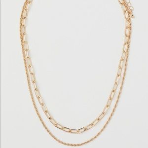NWOT Nordstrom 3 Layered Gold Necklace with sparkle chain women’s jewelry